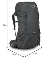 Osprey Rook 65 Backpack Heren Dark Charcoal/Silver Lining 65L - thumbnail