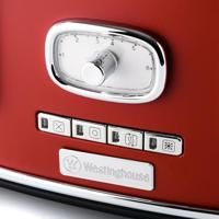 Westinghouse Retro Broodrooster - 4 Sleuven Broodrooster - Rood - thumbnail