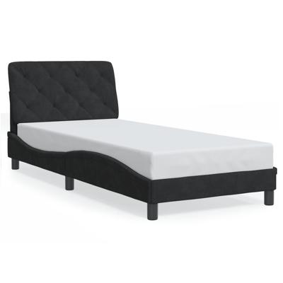 Bedframe zonder matras 120x200 cm fluweel zwart