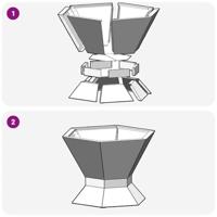 VidaXL Vuurkorf zwart 50 x 50 x 40 cm staal - thumbnail