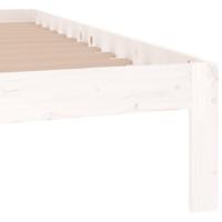 Bedframe massief grenenhout wit 140x190 cm - thumbnail