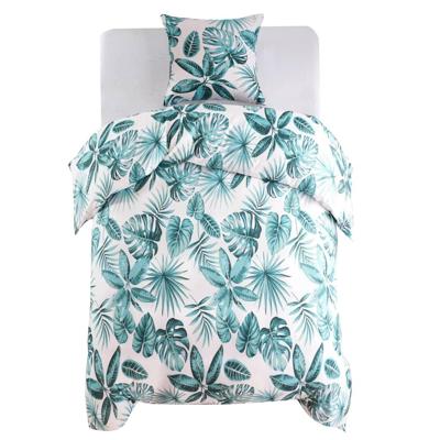 Dekbedovertrekset bladeren 140x200/60x70 cm groen Dekbedovertrekset bladeren 140x200/60x70 cm groen