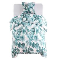 Dekbedovertrekset bladeren 140x200/60x70 cm groen - thumbnail
