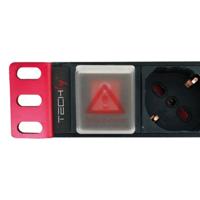Techly I-CASE STRIP-91U stroomverdelereenheid (PDU) 1U aluminium, zwart 9 AC-uitgangen - stroomverdelereenheden (PDUs) (standaard, 1U, single fase, horizontaal, aluminium, zwart) - thumbnail