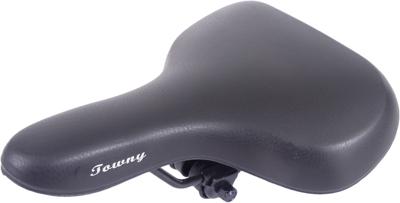 Edge Fietszadel towny met memory foam - zwart