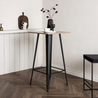 Nohr Vierkante Bartafel 'Jerae' 60 x 60cm, kleur Walnoot/Zwart - thumbnail