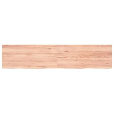 VidaXL Wastafelblad 180x40x(2-4) cm behandeld massief hout lichtbruin