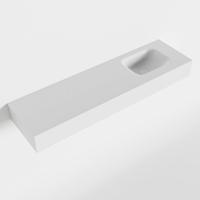 MONDIAZ LEX Talc vrijhangende solid surface wastafel 110cm. Positie wasbak rechts - thumbnail