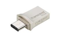 Transcend JetFlash® 890 USB-stick smartphone/tablet Zilver 32 GB USB-A 3.2 Gen 2, USB-C - thumbnail