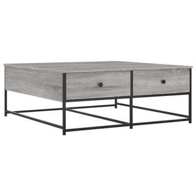 Salontafel 100x99x40 cm bewerkt hout grijs sonoma