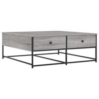 Salontafel 100x99x40 cm bewerkt hout grijs sonoma - thumbnail