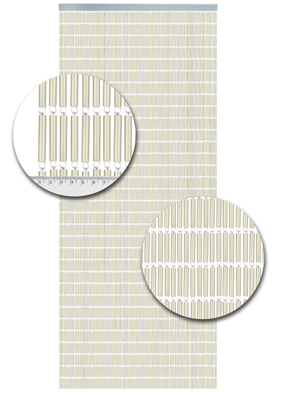 Vliegengordijn Hulzen Crème - 100cm x 240cm