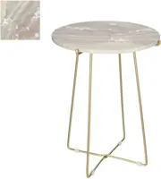 Mica Decorations Alec bijzettafel 55 x Ø 43cm marmer, lichtroze - thumbnail