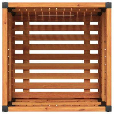 Plantenbak 45x45x44 cm massief acaciahout en staal