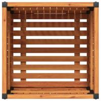 Plantenbak 45x45x44 cm massief acaciahout en staal - thumbnail