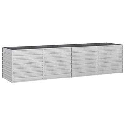 VidaXL Plantenbak verhoogd 320x80x77 cm gegalvaniseerd staal zilver VidaXL Plantenbak verhoogd 320x80x77 cm gegalvaniseerd staal zilver