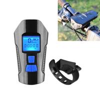 350LM USB Charging waterdichte snap-on fiets koplamp met speaker & stopwatch functie (blauw) - thumbnail
