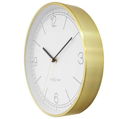 Wandklok 25cm-Geruisloos-Groen/Turkoois/Wit/Zwart-Metaal-NeXtime 'Bolero'