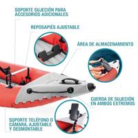 Intex Opblaaskajak excursion pro k1 305 cm vinyl rood 3-delig - thumbnail