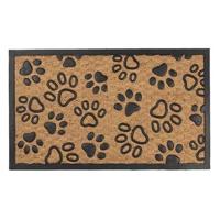 Clayre & Eef Deurmat 75x45 cm Bruin Zwart Kokosvezel Rubber Rechthoek - thumbnail