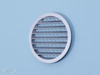 Rond Buitenluchtrooster Aluminium Ø 100mm - Wit- Met Grofmazig Gaas - Hoge Doorlaat - thumbnail