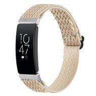 FitBit Inspire 2 & Ace 3 Elastische solo loop nylon bandje - Beige - thumbnail