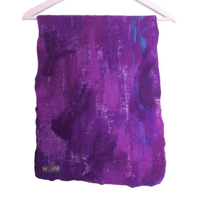 Gevilte Sjaal op Sarizijde (Paars) Gevilte Sjaal op Sarizijde (Paars)