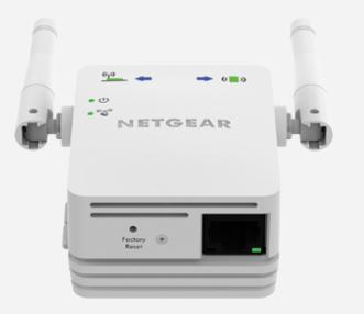 NETGEAR draadloze repeater WN3000RP Wi-Fi-repeater en super-boost Wi-Fi (N300, dekking 1 tot 2 kamers en 10 apparaten, snelheid tot 300 Mbps, WPS, compact ontwerp)