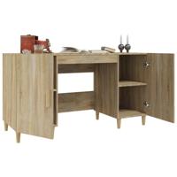 Bureau 140x50x75 cm bewerkt hout sonoma eikenkleurig - thumbnail
