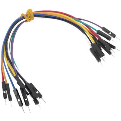MikroElektronika MIKROE-513 Jumperkabel Raspberry Pi®, Banana Pi, Arduino [10x Draadbrug-stekker - 10x Draadbrug-stekker] 15.00 cm Bont Incl. pins