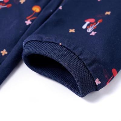 Kinderjurkje met paddenstoelenprint 104 marineblauw Kinderjurkje met paddenstoelenprint 104 marineblauw