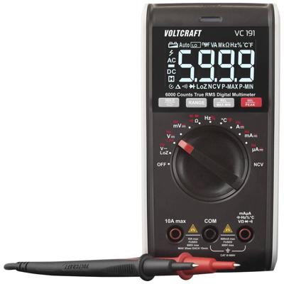 VOLTCRAFT VC191 Multimeter Digitaal LoZ CAT III 600 V Weergave (counts): 6000 VOLTCRAFT VC191 Multimeter Digitaal LoZ CAT III 600 V Weergave (counts): 6000