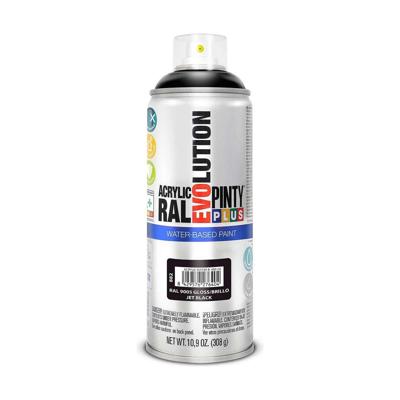 Sprayverf Pintyplus Evolution RAL 9005 Waterbasis Jet Black 400 ml Sprayverf Pintyplus Evolution RAL 9005 Waterbasis Jet Black 400 ml