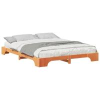 Bedframe Bruin 160 x 210 cm Massief grenenhout - thumbnail