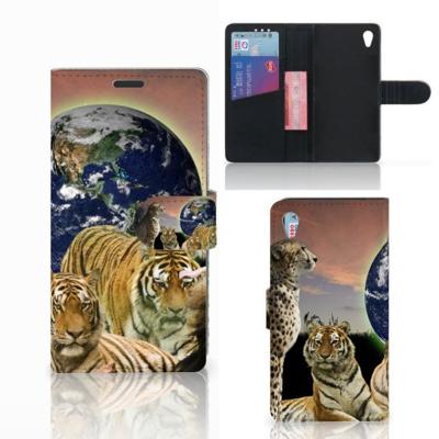 Sony Xperia Z3 | Telefoonhoesje | Met pasjeshouder | Roofdieren Sony Xperia Z3 | Telefoonhoesje | Met pasjeshouder | Roofdieren