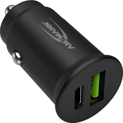 Ansmann InCar Charger CC230PD USB-oplader 30 W 1x USB-A, 1x USB-C USB PD Zwart Auto, Vrachtwagen