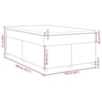 Boxspring met matras stof taupe 160x200 cm - thumbnail