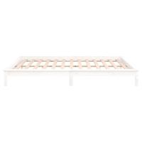 Bedframe LED massief hout wit 135x190 cm - thumbnail