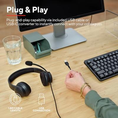 Trust Ayda ENC-headset voor pc (USB) Headset Zwart - thumbnail