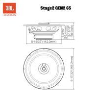 JBL STAGE2 65 - Autospeakers - 16,5 cm - 2-weg Coaxiaal - 480 Watt - Zwart - thumbnail