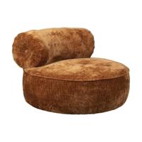 Dutchbone Fauteuil 'Tilbury' Chenille, kleur Oranje - thumbnail