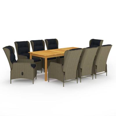 9-delige Tuinset bruin