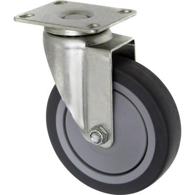 TOOLCRAFT TO-5137917 Zwenkwiel TPR 100 mm met schroefplaat Draagvermogen (max.): 65 kg