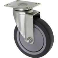 TOOLCRAFT TO-5137917 Zwenkwiel TPR 100 mm met schroefplaat Draagvermogen (max.): 65 kg - thumbnail