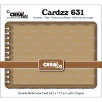 Crealies • cardzz stans dubbele kaart notebook 14,5x10,5cm met afgeronde hoeken - thumbnail