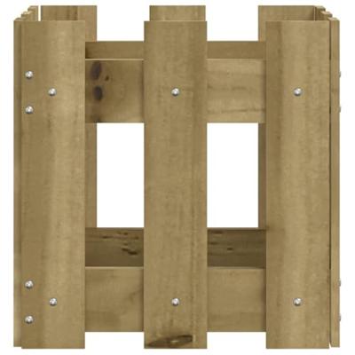 VidaXL Plantenbak met hekontwerp 30x30x30 cm geïmpregneerd grenenhout