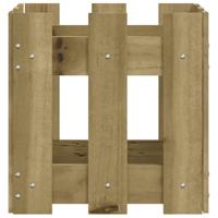 VidaXL Plantenbak met hekontwerp 30x30x30 cm geïmpregneerd grenenhout - thumbnail