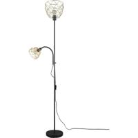 Zwart-Gouden LED Vloerlamp - Moderne Vloerverlichting - E27 Fitting - thumbnail