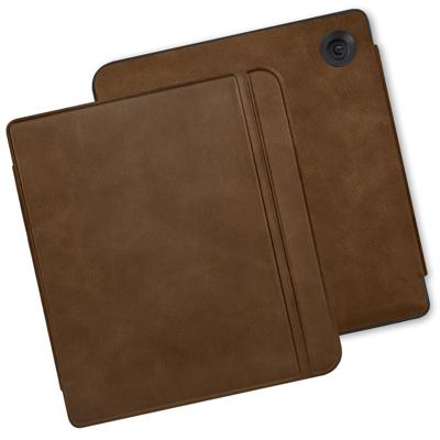 Lunso Kobo Libra Colour hoes (7 inch) - echt leren sleepcover - Coffee