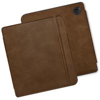 Lunso Kobo Libra Colour hoes (7 inch) - echt leren sleepcover - Coffee - thumbnail